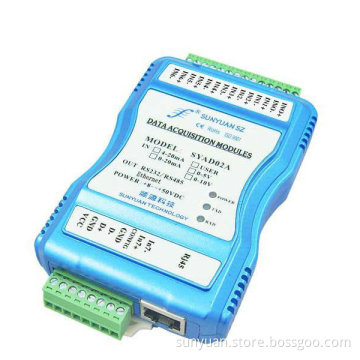 8 Channels Ethernet RS232/RS485 a-D Transmitter with Modbus TCP a-D Converter Local Area Network 0-5V/0-10V/4-20mA to RS232/RS485/RJ45 Isolated Transmitter
